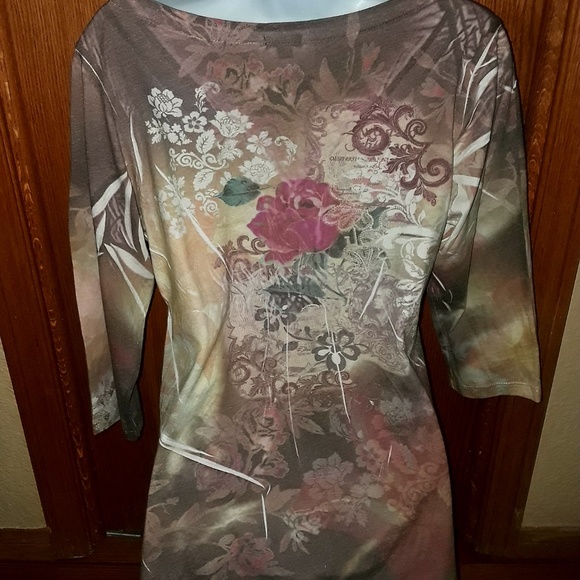 Pink, brown Baby Doll t-shirt. Medium - Picture 3 of 3